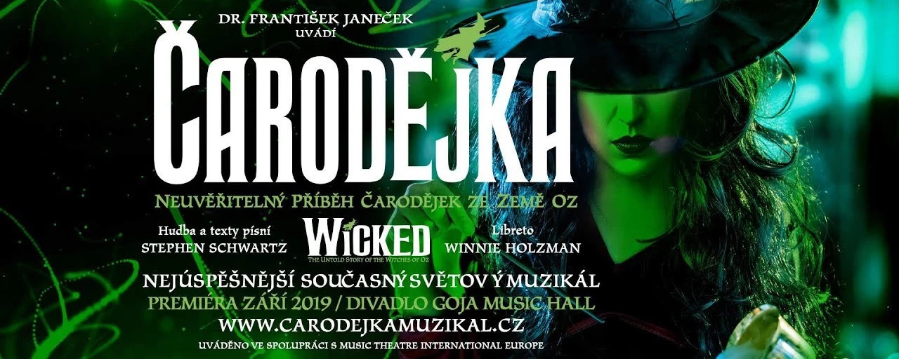 Čarodějka - Wicked - muzikál v Goja Music Hall - Akce a události dne 27. Března - na Praha na Dlani